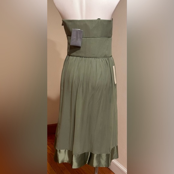 Ann Taylor NWT Maas Green Midi Strapless Dress Sz 16 iZipper And Closure on Side - Picture 7 of 16